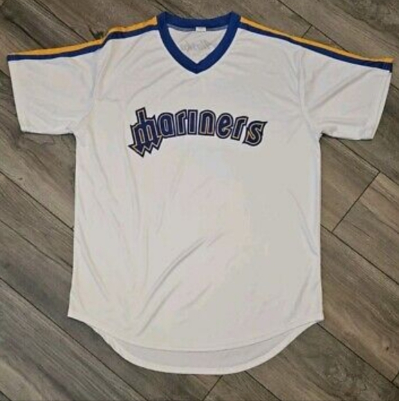 Seattle Mariners 2022 Retro Jersey SGA Adult/Men's XL White Blue Yellow EUC - Picture 1 of 5